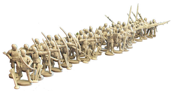 Perry Miniatures Guerre Roses WR1 boîte 40 figurines 28mm