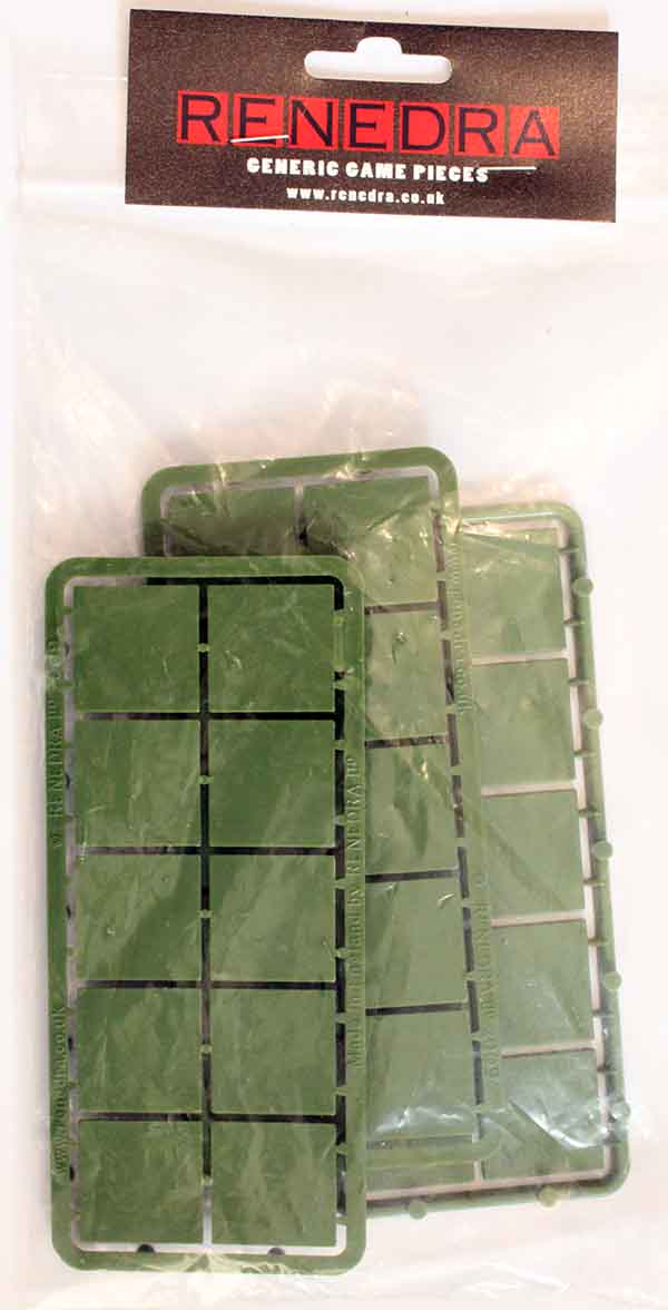 Perry Miniatures B50 socles verts 25x25mm x30