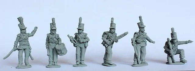 Perry Napoleonic PORT 11 Cazadore command figurines