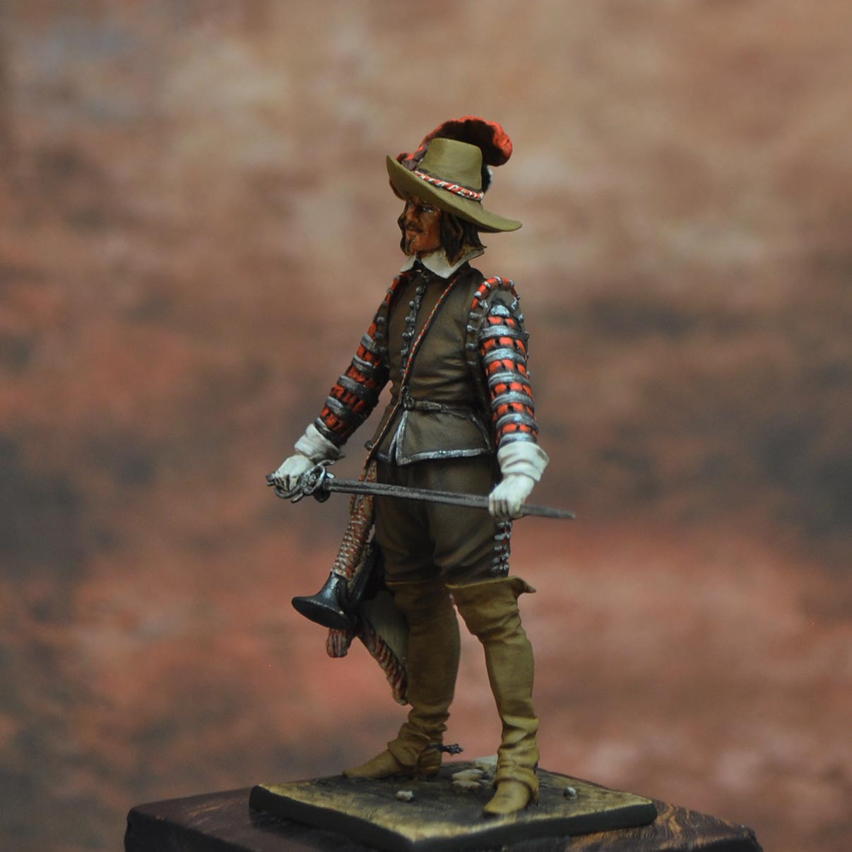 Art Girona General Serie Trompette cavalerie espagnole figurine XVIIe