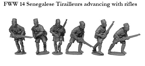 Perry Miniatures FWW14 figurines Tirailleurs Sénégalais fusils