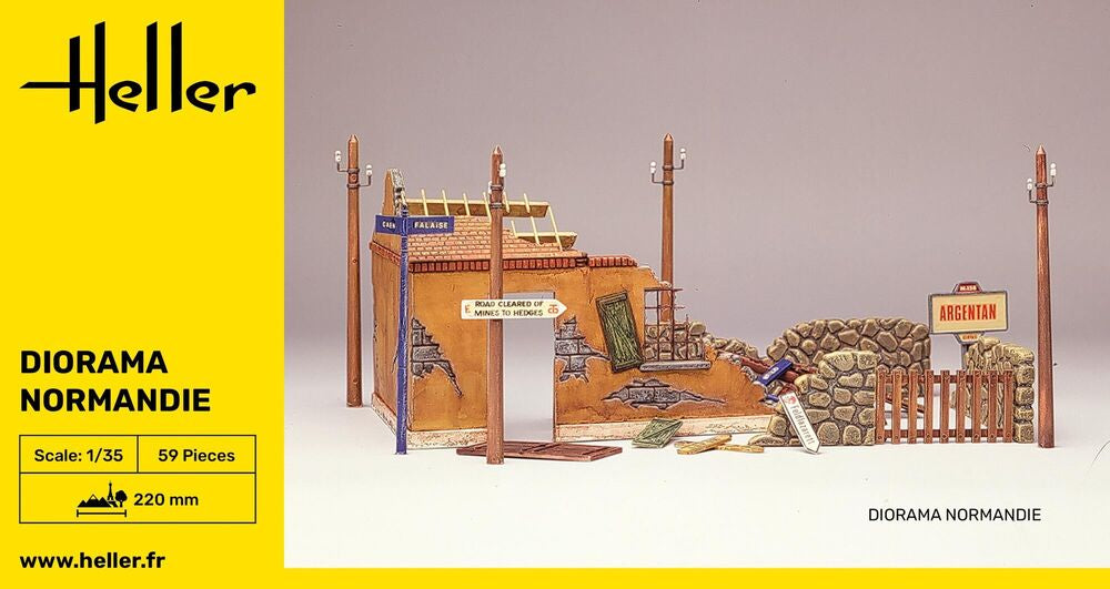 Heller Historical Collection Diorama Normandie décor 1/35 1944