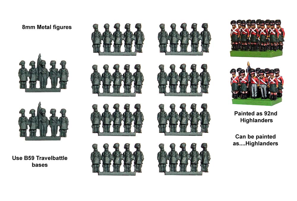 Perry Travelbattle Metal TB 15 Highlanders figurines infanterie