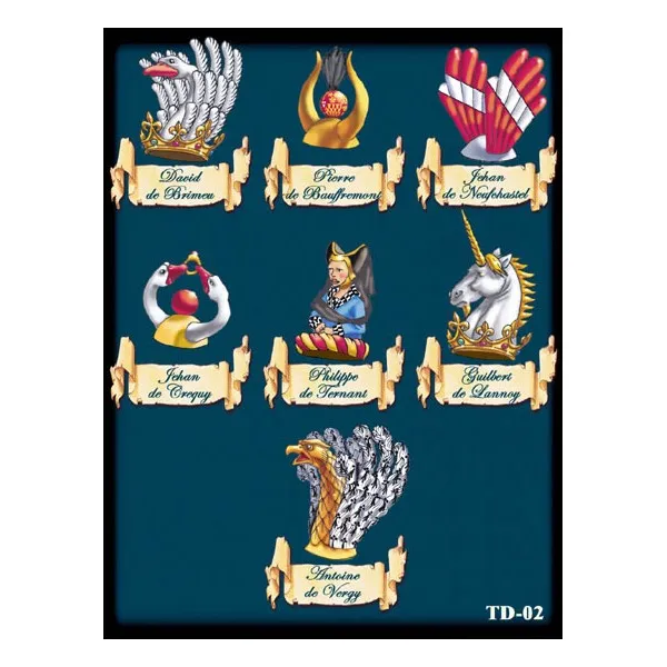 ART GIRONA Bases Crests Toison d'Or 2 blasons miniature à peindre