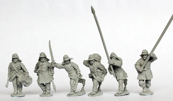 Perry Miniatures ACW55 Confederate command figurines 28mm