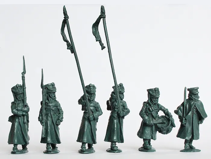 Perry RN87 mousquetaires capotes commandement figurines 28mm
