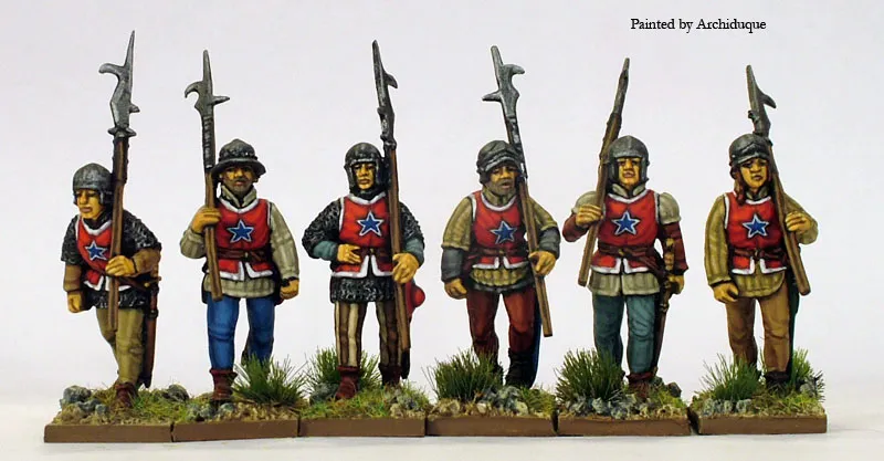 Perry Miniatures War of Roses WR22 Liveried billmen figurines