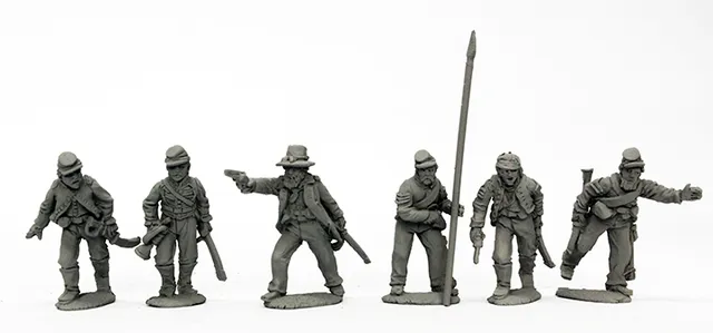 Perry ACW 121 cavalerie Union à pied figurines commandement