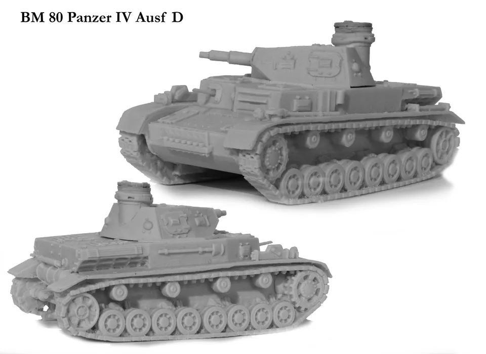 Perry Miniatures BM 80 Panzer IV Ausf D maquette char
