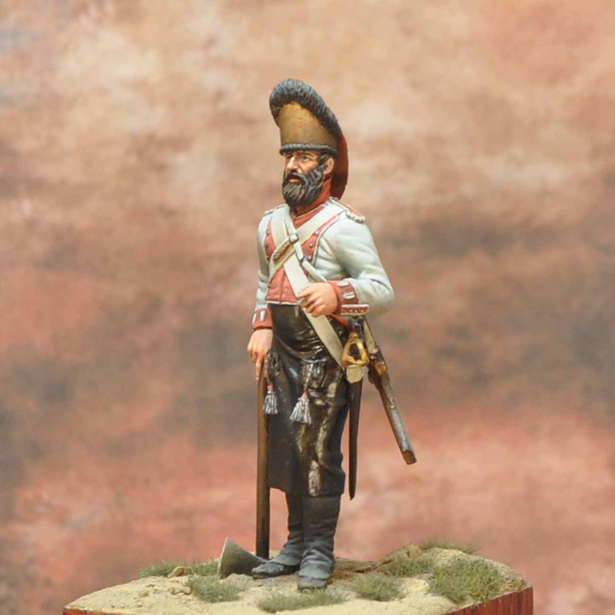 Art Girona Napoleonic Sapeur Guadalajara 1807 figurine 54mm