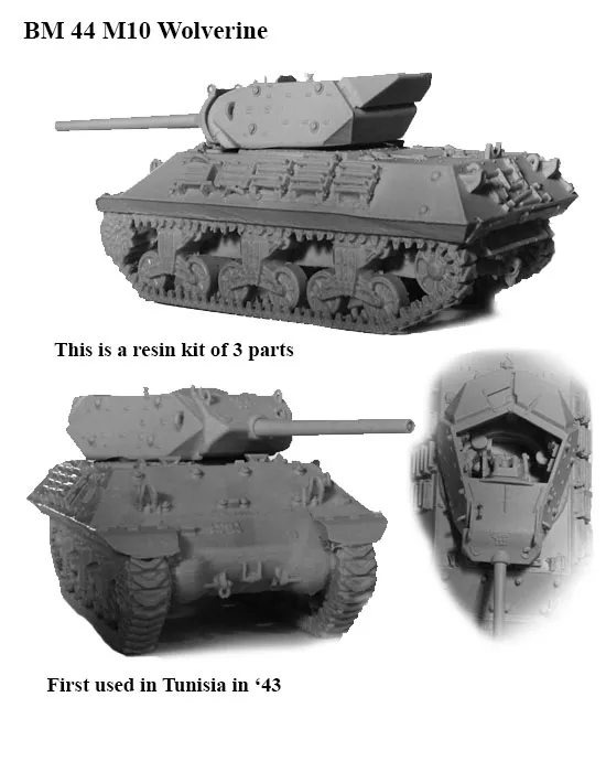 Perry BM 44 chasseur M10 Wolverine résine 1/56