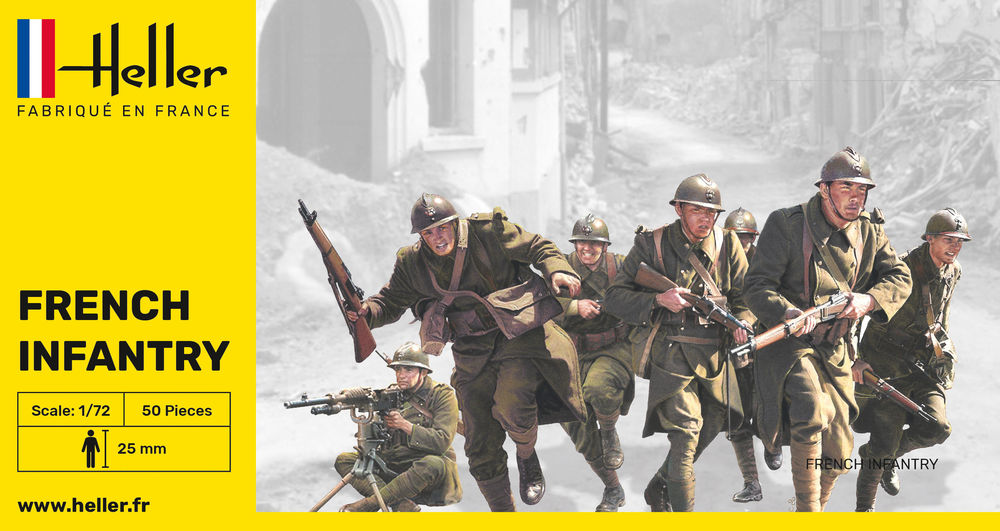 Heller Historical Collection Infanterie Française 1/72 maquette figurines WWII