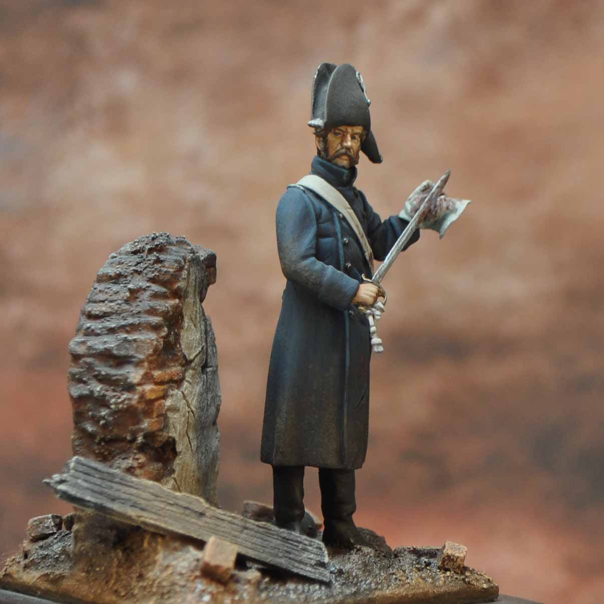 Art Girona Napoleonic Lieutenant Vistule 1809 figurine 54mm