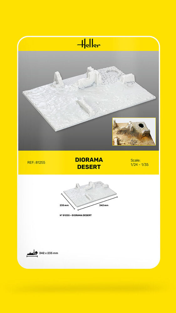 Heller Historical Collection socle diorama désert 1/35