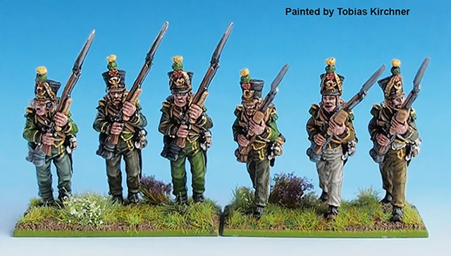Perry NN12 2nd Nassau-Usingen figurines voltigeurs 28mm métal