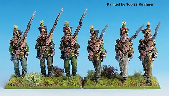 Perry NN12 2nd Nassau-Usingen figurines voltigeurs 28mm métal