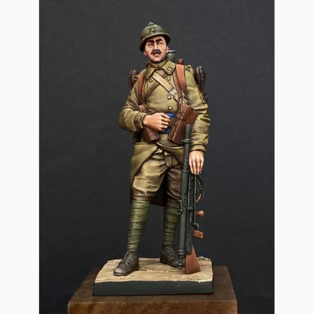 Art Girona Miniatures Chauchat tireur figurine 54 mm
