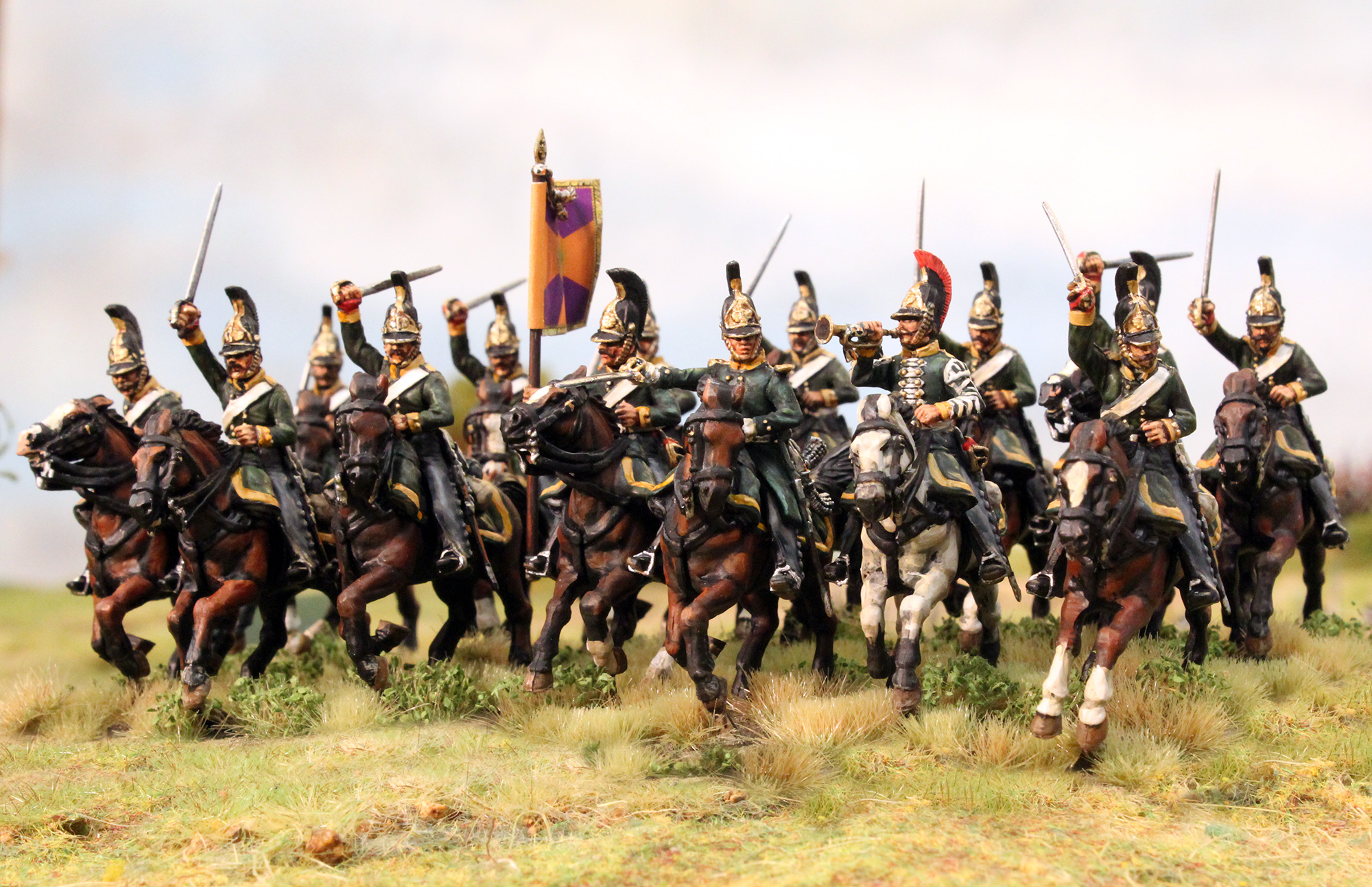 Perry RPN100 cavalerie alliée dragons coffret plastique 14 figurines 28mm