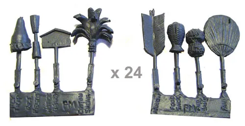 Perry Miniatures SAM42 Sashimono 3D x24 accessoire samouraï