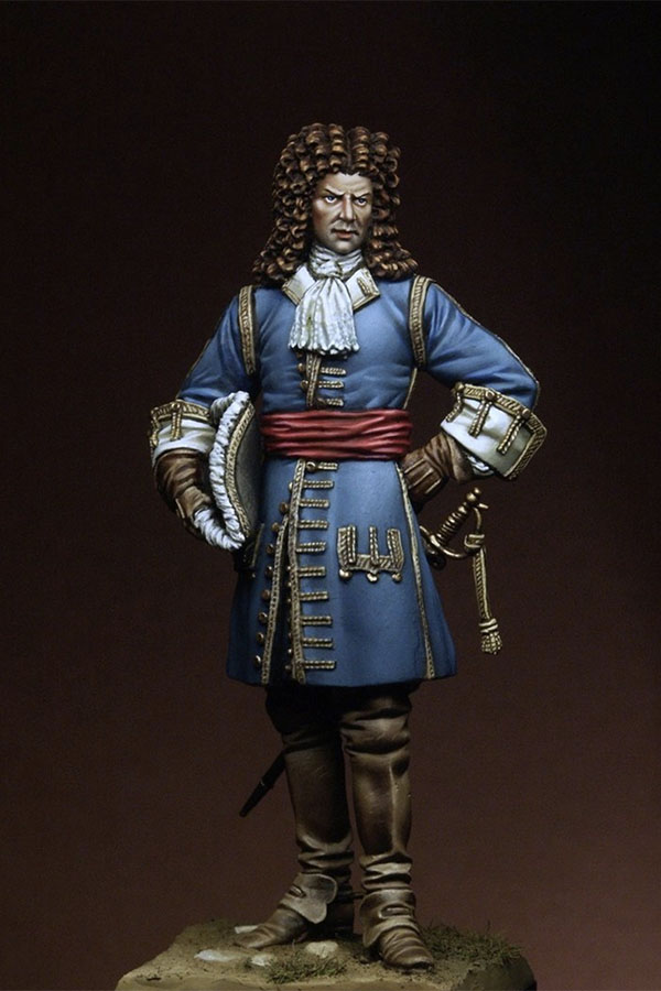 ART GIRONA Miniatures The Officer 1700 figurine 54mm officier