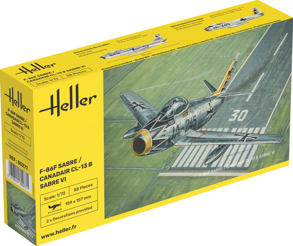 Heller The 9.99 F-86F Sabre maquette 1/72 avion jet