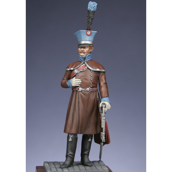 Art Girona Miniatures Officier 2ème hussards figurine redingote 54mm