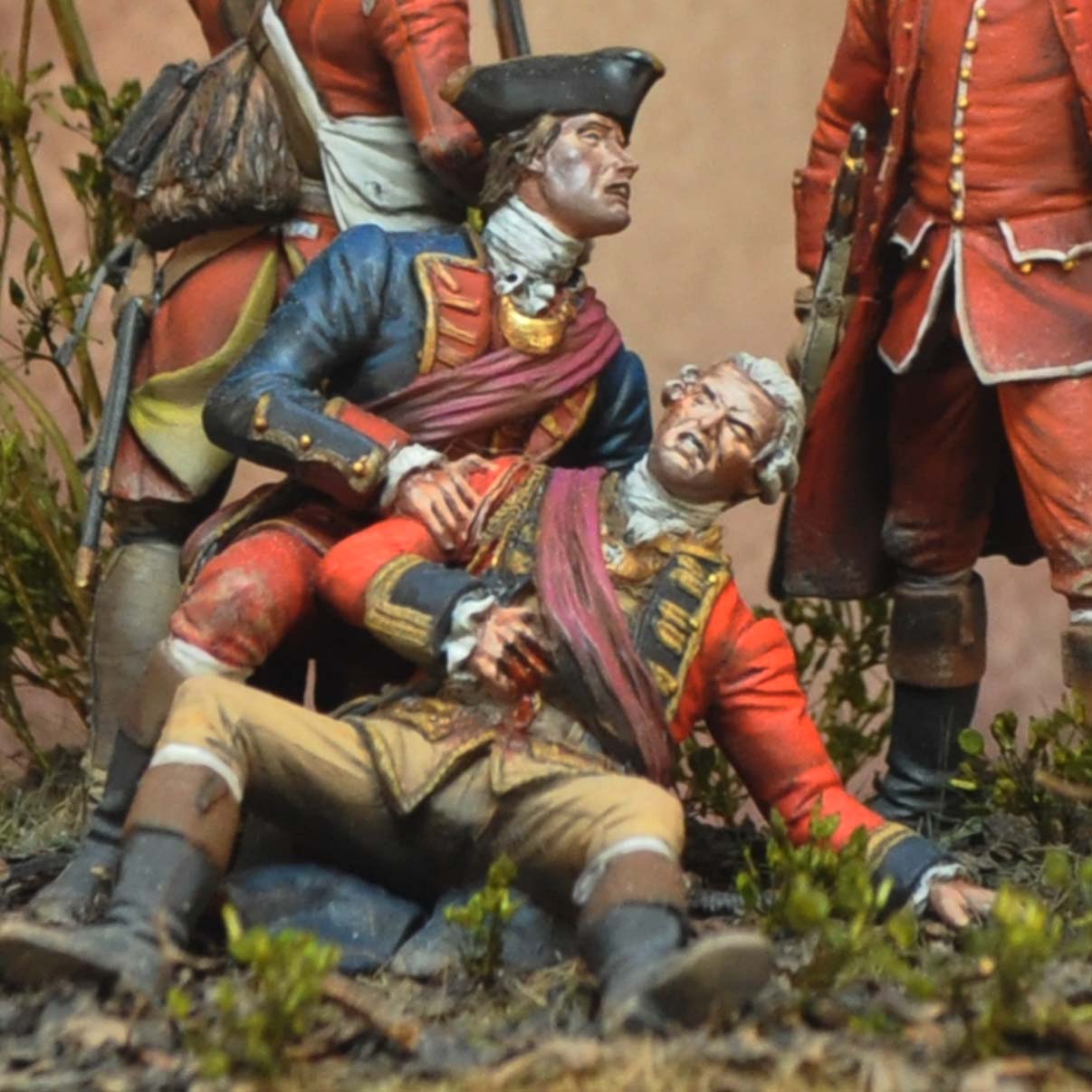 ART GIRONA 70mm Monongahela 1755 lot 2 figurines Braddock