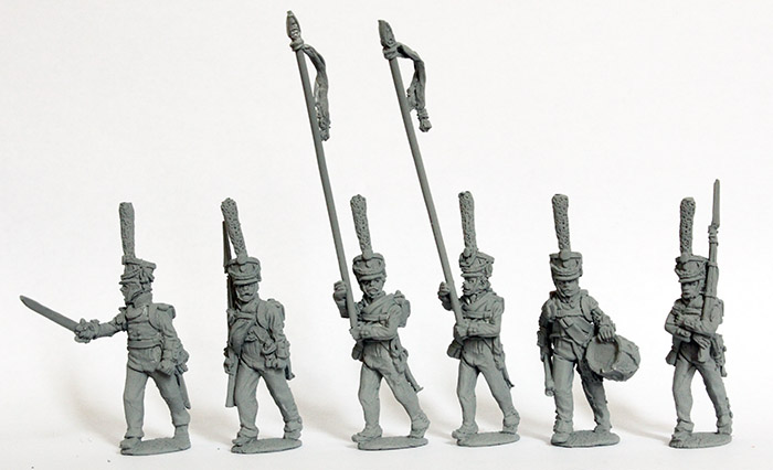 Perry Napoleonic RN85 Grenadier figurines commandement shako