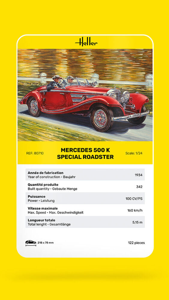 Heller Historical 500 K Special Roadster maquette voiture 1/24