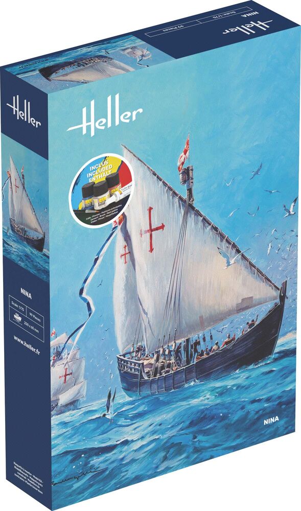 Heller Starter Kit Nina maquette bateau 1/75 kit complet