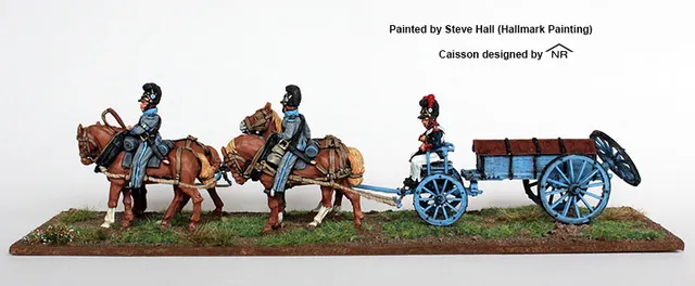 Perry Napoleonic BAV 29 caisson quatre chevaux maquette 28mm