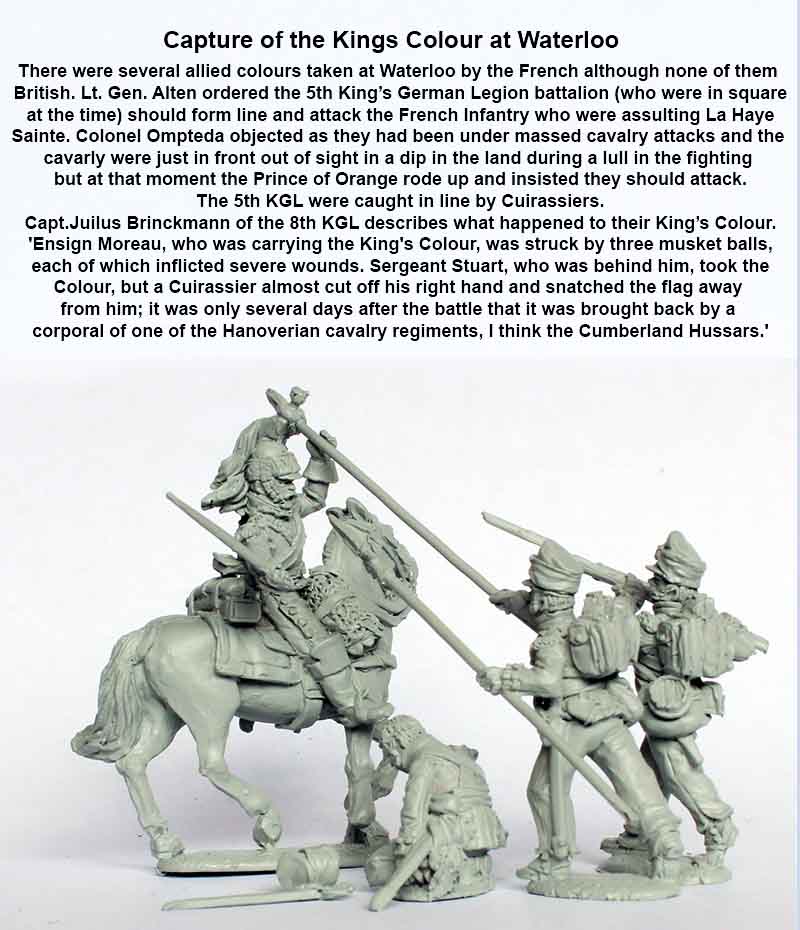 Perry Miniatures Napoleonic NX 3 figurines capture drapeau métal