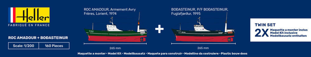 Heller Twinset Roc Amadour Bordasteinur 1/200 maquette bateau kit