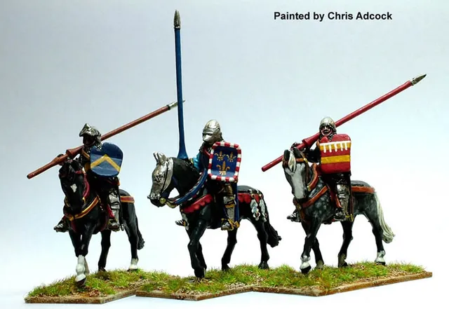 Perry AO9 Hommes d’armes montés lance figurines Azincourt