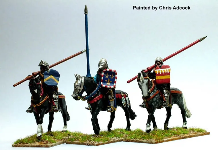 Perry AO9 Hommes d’armes montés lance figurines Azincourt