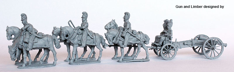Perry Napoleonic BAV 26 maquette attelage 6 chevaux canon 12