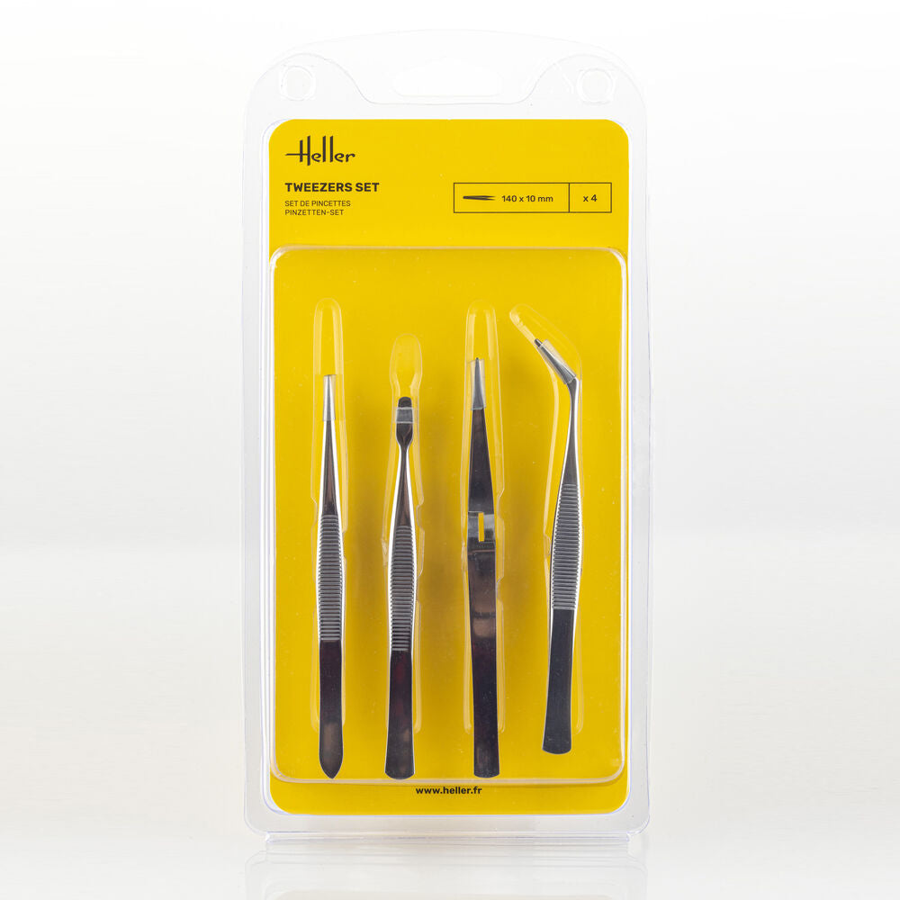 Heller Historical Collection Set de pincettes 4 pièces inox