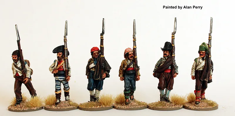 Perry SPA18 Fusiliers figurines marche uniformes civils 1808
