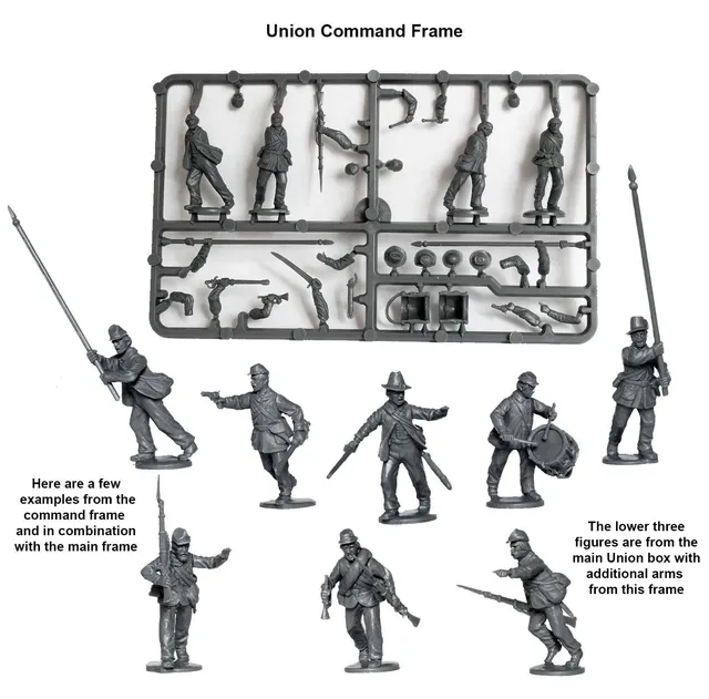 Perry Miniatures B46 Union Infantry Command figurines plastique 28mm