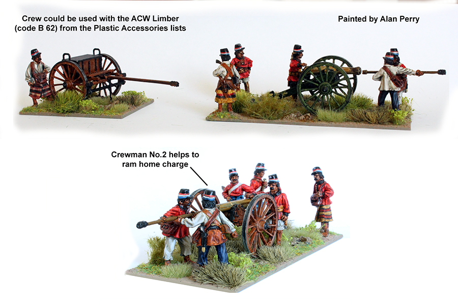 Perry Miniatures TA 47 artillerie paraguayenne 6 figurines