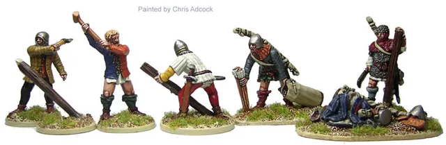 Perry Miniatures Agincourt AO5 figurines archers pieux 28mm