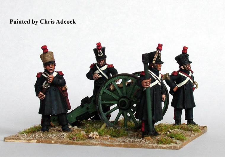 Perry Miniatures Napoleonic FN19 figurines artillerie 6 livres capote
