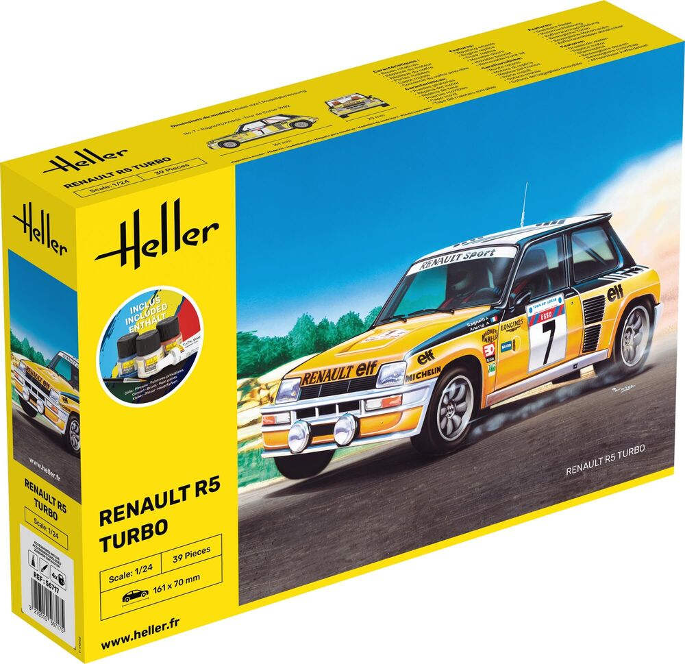 Heller Starter Kit Renault R5 Turbo maquette 1/24 complète