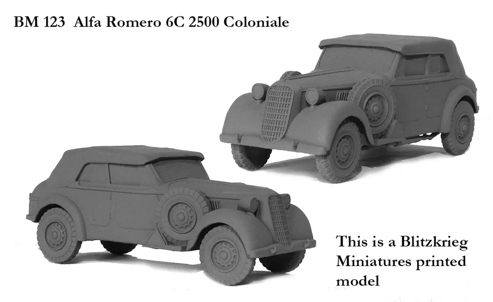 Perry Miniatures World War 2 BM123 Alfa Romeo 6C 2500 maquette