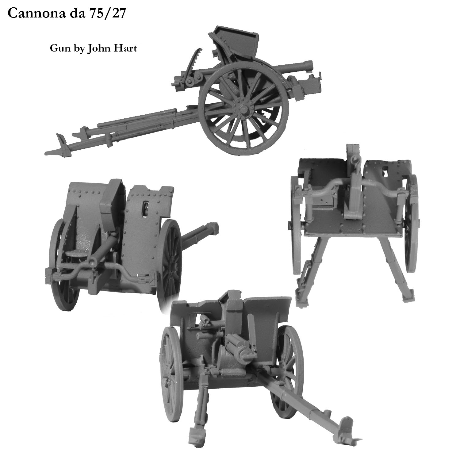 Perry Miniatures ITWW 20 canon italien 75/27 équipage 28mm