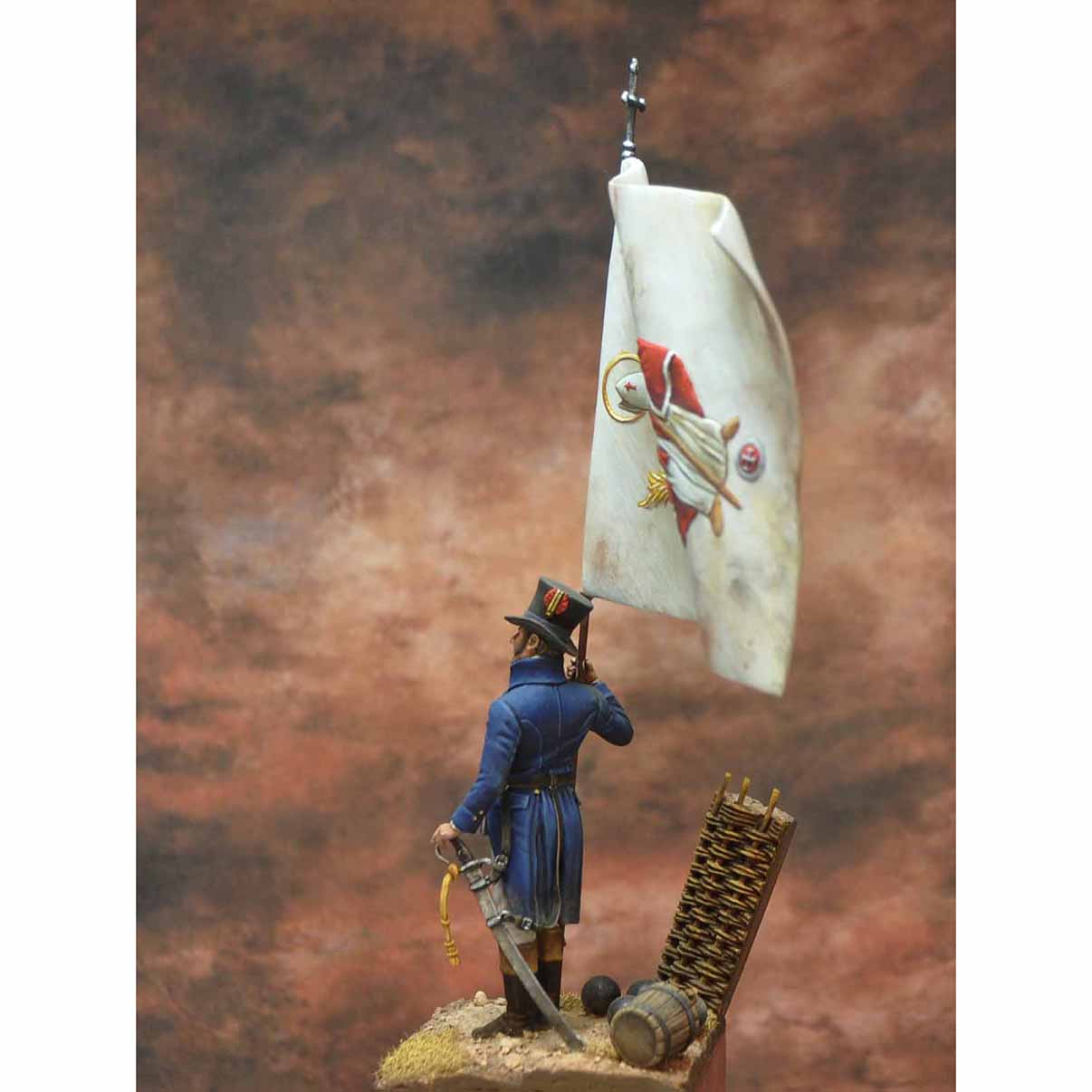 ART GIRONA Napoleonic Abanderat figurine porte-drapeau