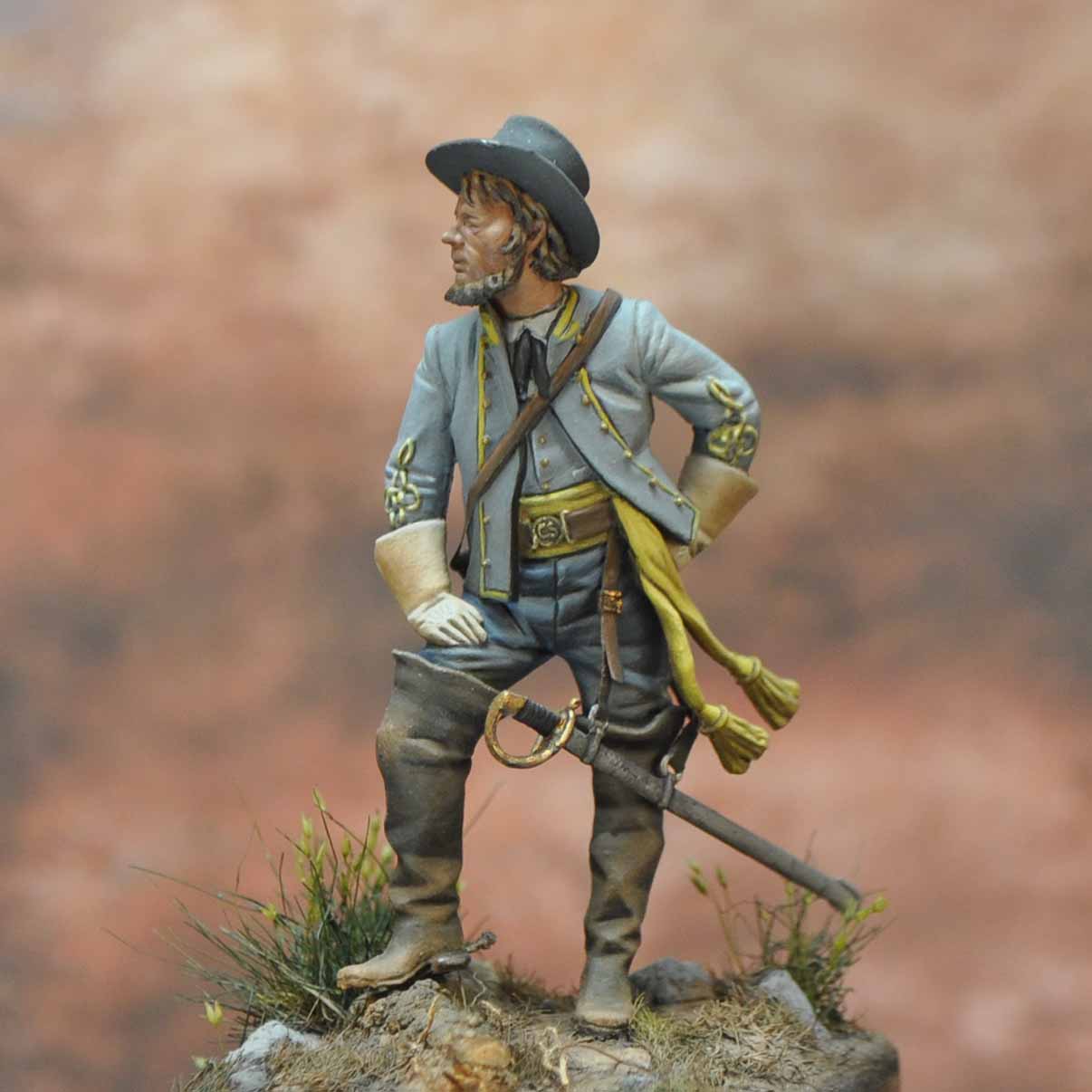 Art Girona International Confederate Cavalry General 1863 fig