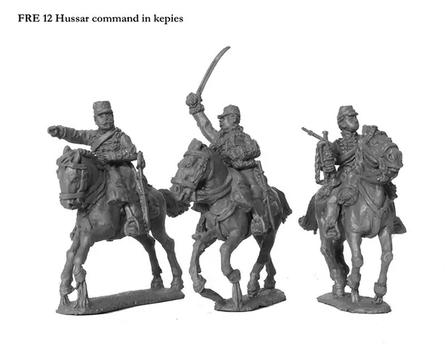 Perry Franco-Prussian FRE 12 Hussards Chasseurs figurines képi