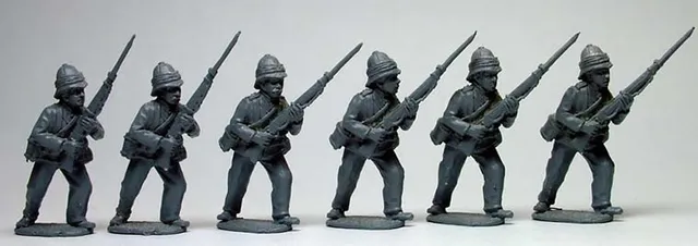Perry Miniatures Victoria SB7 Infantry figurines Infanterie advancing