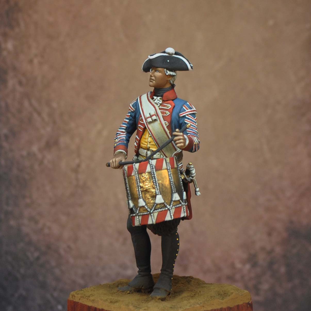 ART GIRONA 70mm Drummer Leib Infantry figurine tambour 1776